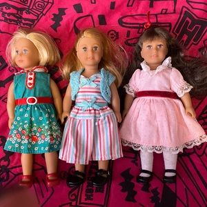 3 American girl mini dolls
